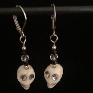 Stone Skull Earrings